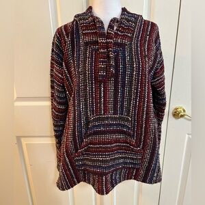 Mexican Textiles “Sandy” woven hoodie, Medium